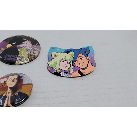 HUGE LOT OF PIN BACK ANIME BUTTONS 17 COUNT FUMIKAGE TOKOYAMI ETC - Picture 7 of 10